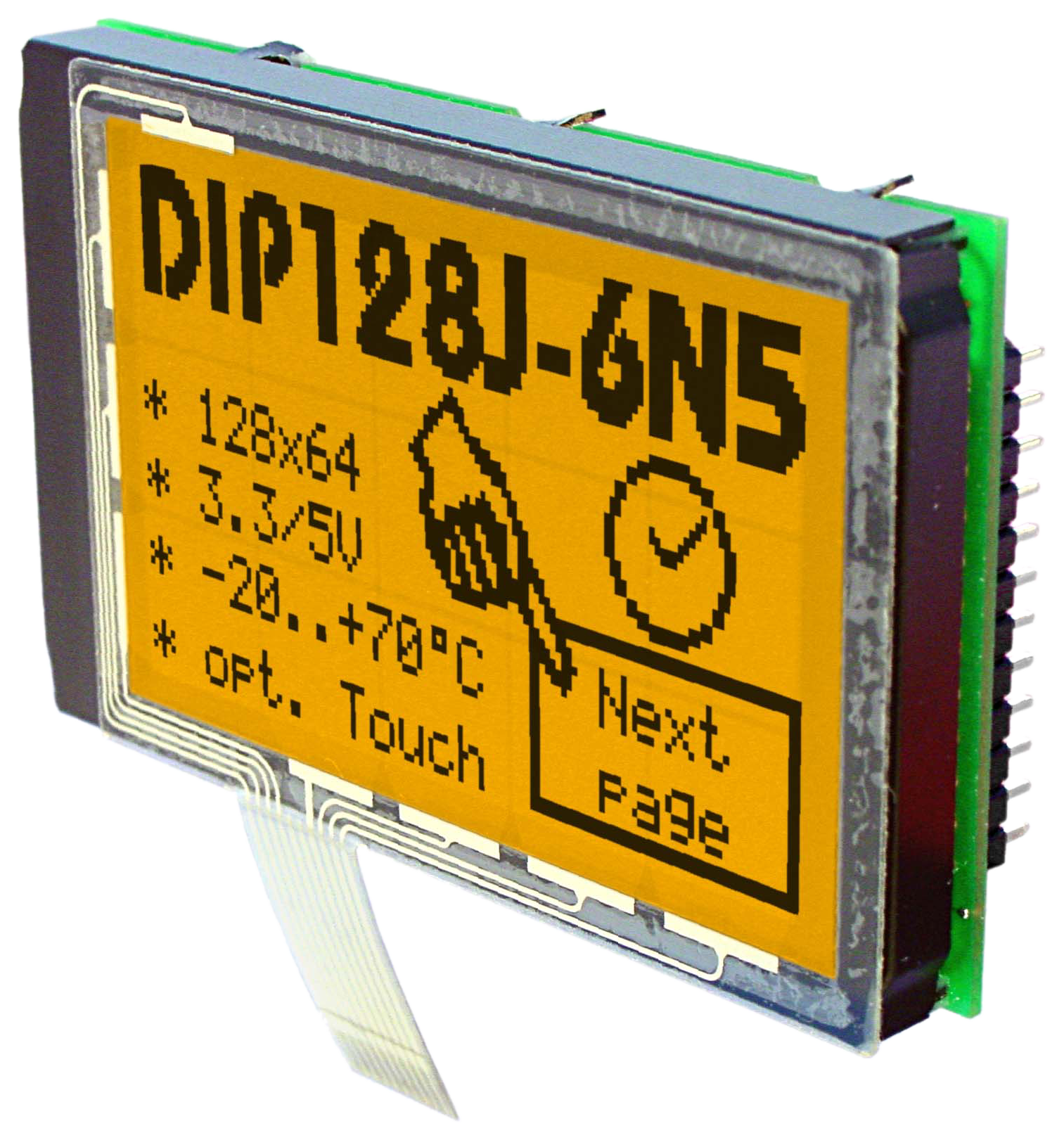 128x64 DIP Grafikdisplay mit Touch