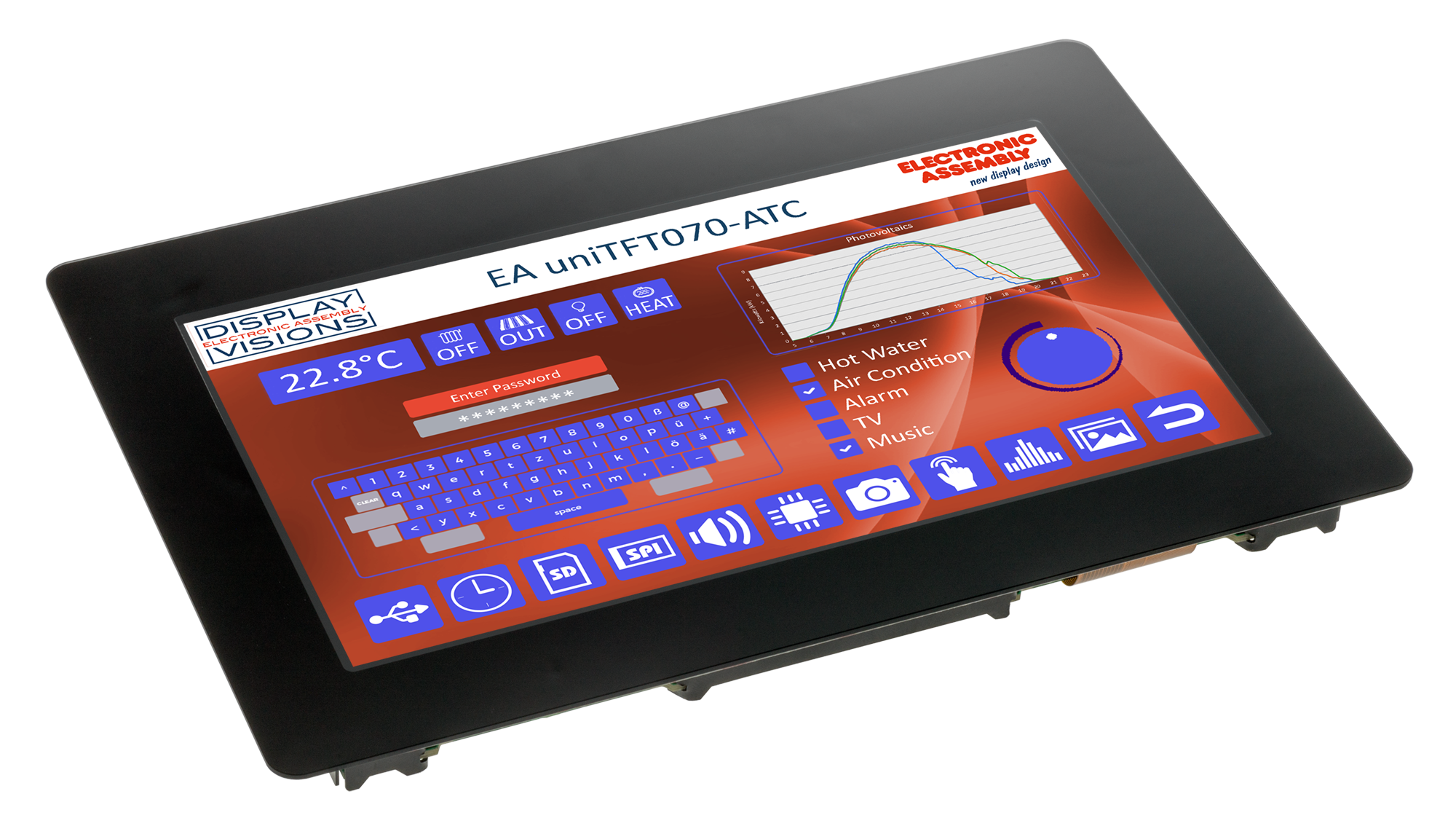 Programmable 7.0" HMI, capacitive Touch