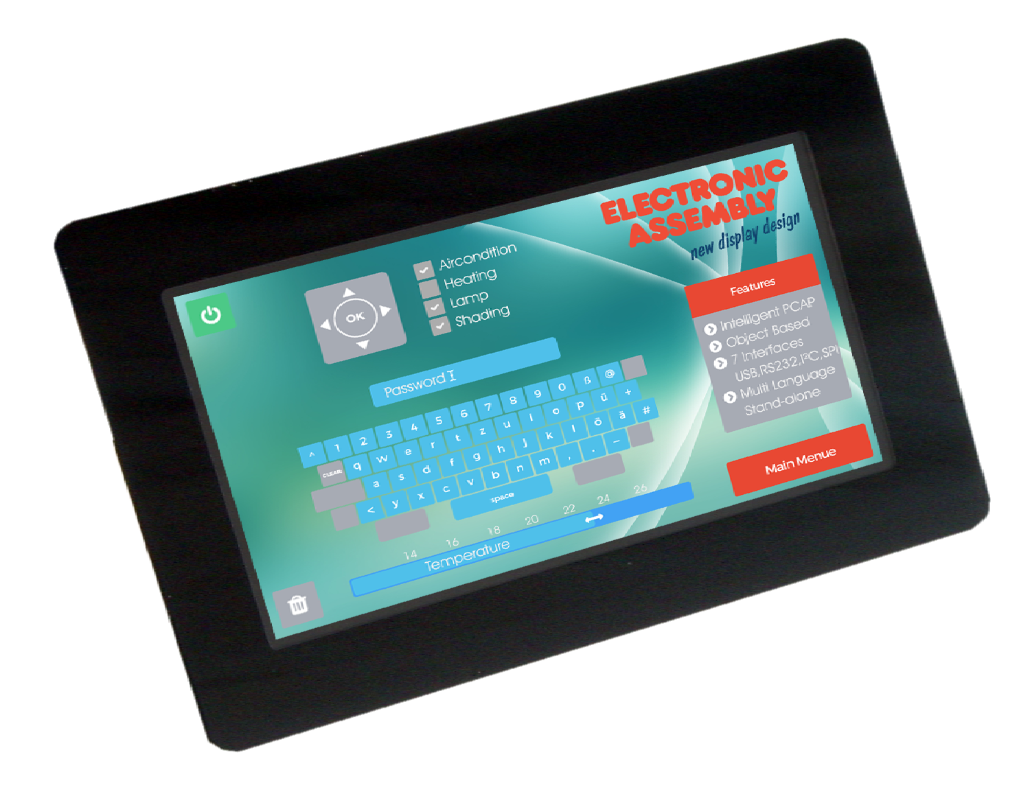Programmierbares 7.0" HMI mit kapazitivem Touch