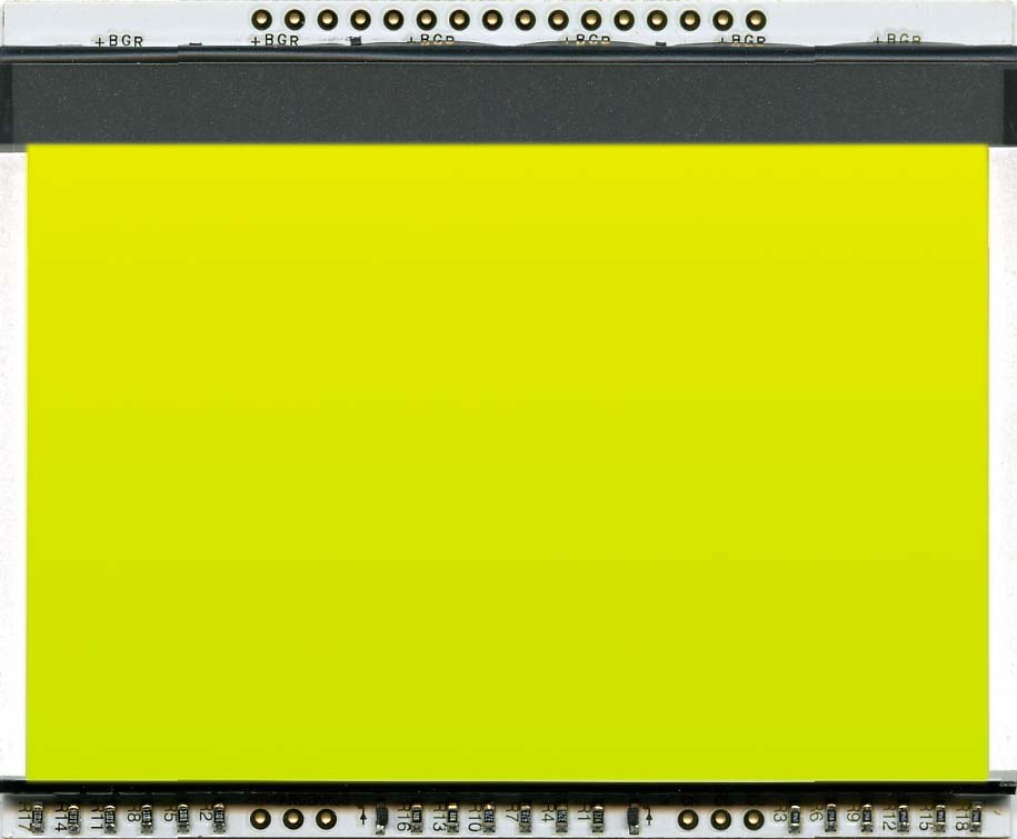 LED backlit unit for EA DOGXL160-7, yellow/green