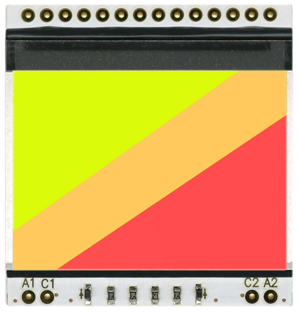 LED-Beleuchtung für EADOGS102-6, 2-farbig: grün und rot